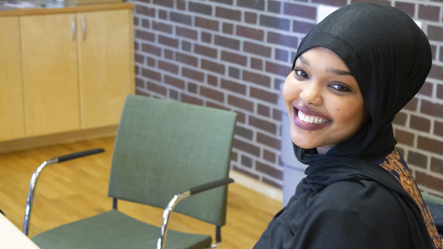 Ubah, som går kursen Mitt liv – mitt val på Dalslands folkhögskola.